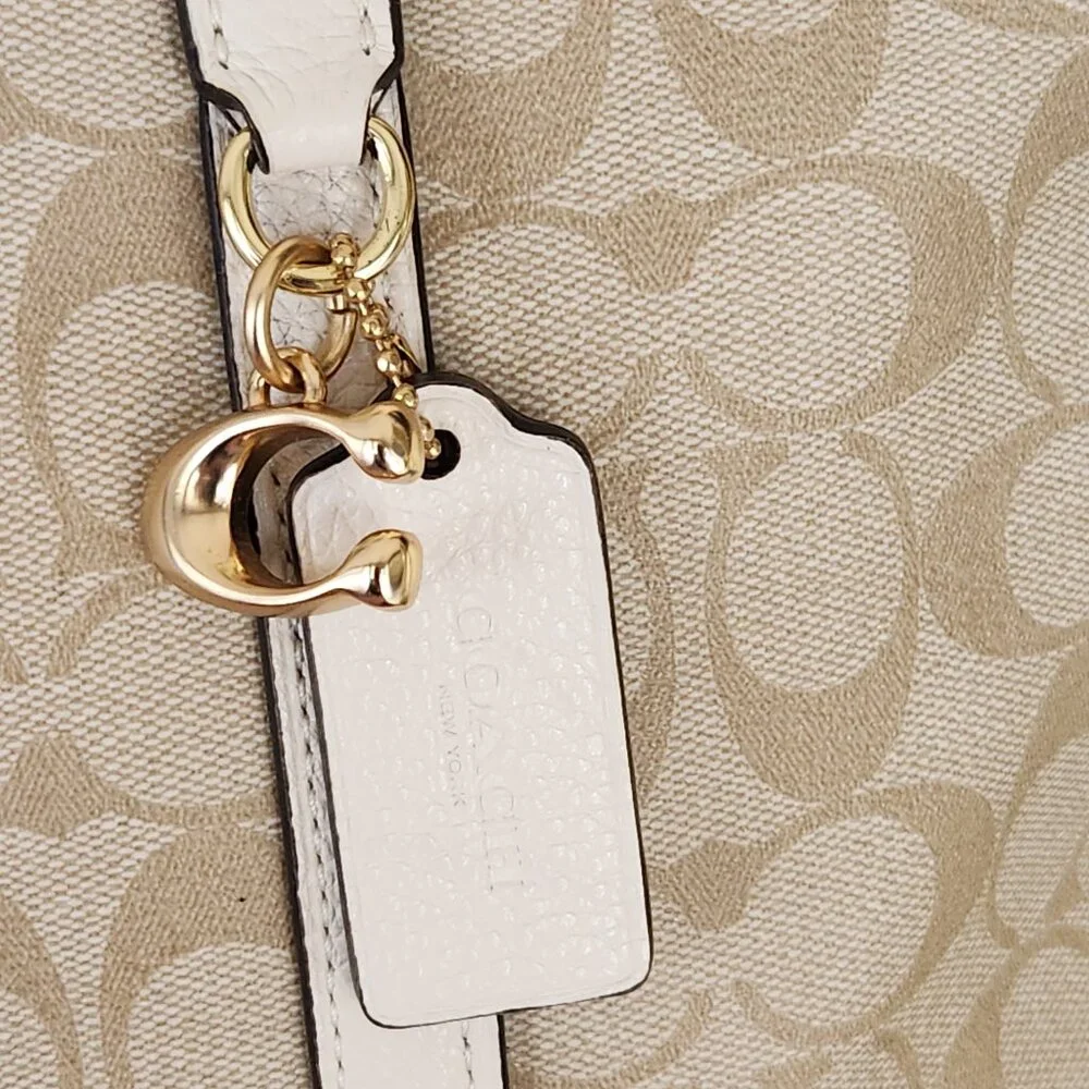 Coach Signature C's LT Khaki Shoulder Bag Purse